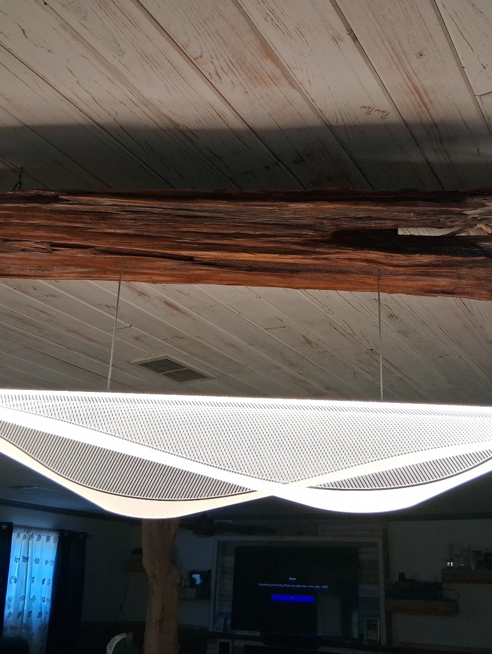 Rustic Wood Rope LED Pendant Light - Brown - Picture 4 of 5
